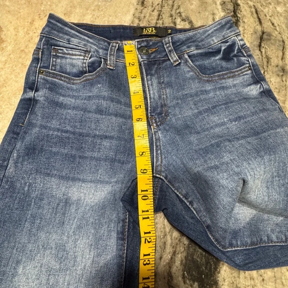 Lucky‎ & Blessed Jeans Womens 2 Mid Rise Boyfriend Denim Blue Western Boho 1007